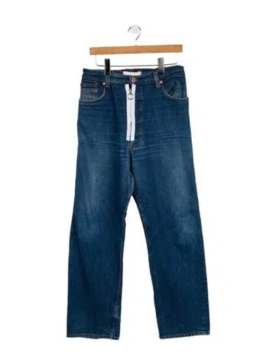 Pre-owned Off-white 2016 Straight-leg Jeans In Blue