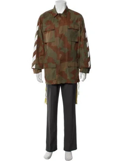 Pre-owned Off-white 2017 Arrow Jacket In Green