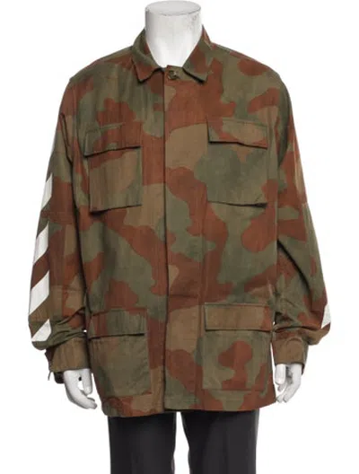 Pre-owned Off-white 2017 Camouflage Print Utility Jacket In Multicolor