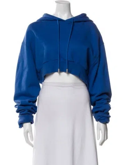 Pre-owned Off-white 2017 Crew Neck Hoodie In Blue
