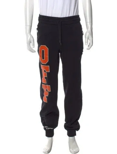 Pre-owned Off-white 2017 Diagonals Lounge Bottoms In Black