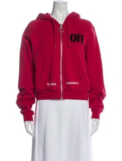 Pre-owned Off-white 2017 Global Warming? Bomber Jacket In Pink