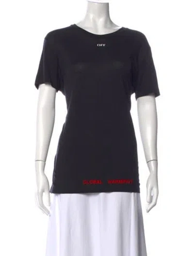 Pre-owned Off-white 2017 'global Warming' T-shirt In Black