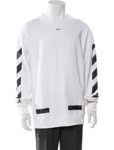 Pre-owned Off-white 2017 Graphic Print Sweatshirt In White