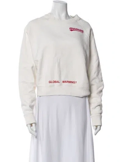 Pre-owned Off-white 2017 Graphic Print Sweatshirt In White