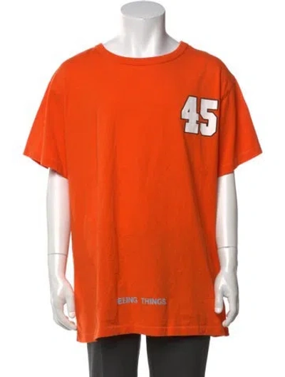 Pre-owned Off-white 2017 Graphic Print T-shirt In Orange