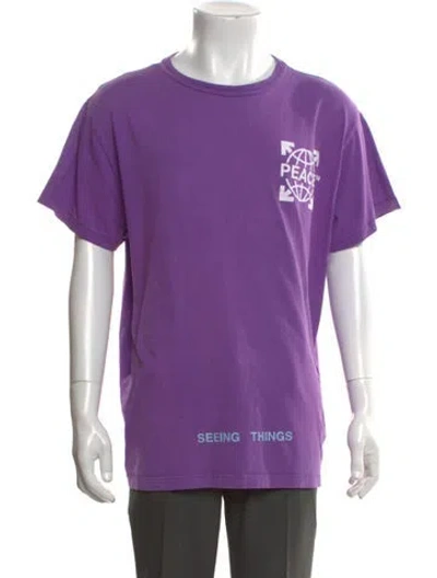 Pre-owned Off-white 2017 Graphic Print T-shirt In Purple
