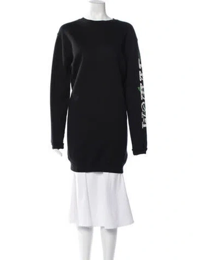 Pre-owned Off-white 2017 Midi Length Dress In Black