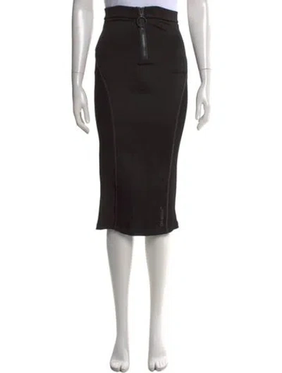 Pre-owned Off-white 2017 Midi Length Skirt In Black