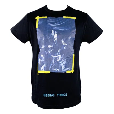 Pre-owned Off-white 2017 Size Xxs Black Multi Color Graphic Cotton Short Sleeve T-shirt