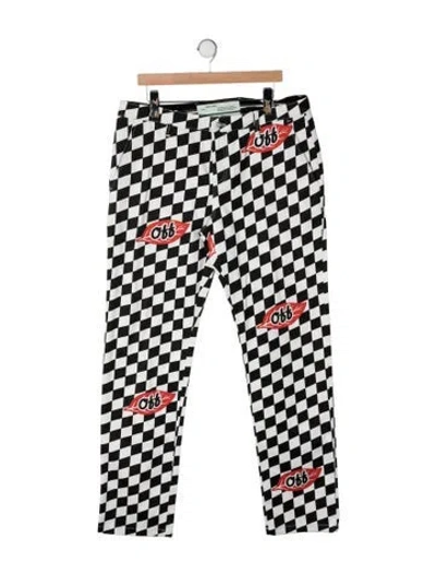 Pre-owned Off-white 2017 Straight-leg Jeans In Neutrals