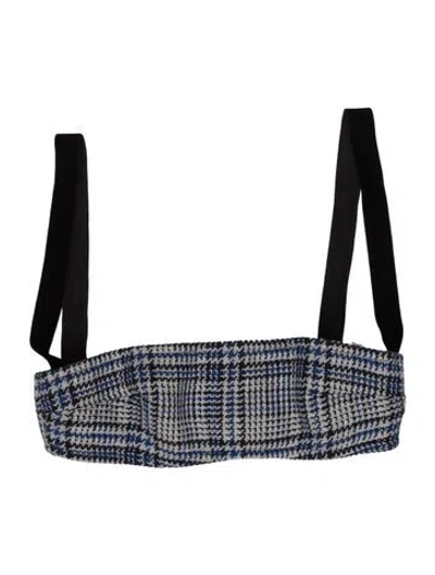 Pre-owned Off-white 2017 Tweed Crop Top In Blue