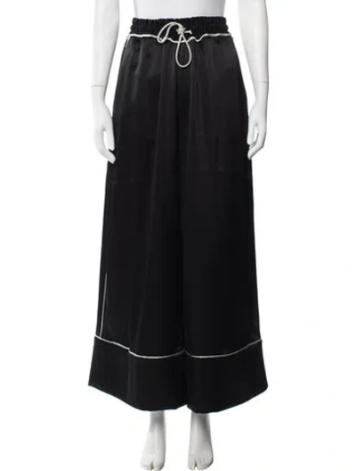 Pre-owned Off-white 2017 Wide Leg Pants In Black