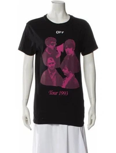 Pre-owned Off-white 2017 X Charaf Tajer The End Oasis Tour 1993 T-shirt In Black