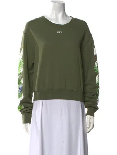 Pre-owned Off-white 2018 Arrows Sweatshirt In Green