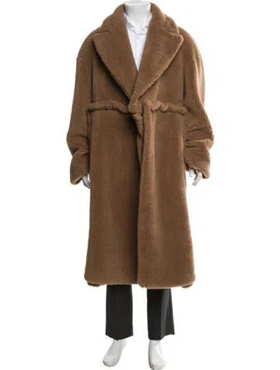 Pre-owned Off-white 2018 Camel Leather Coat In Brown