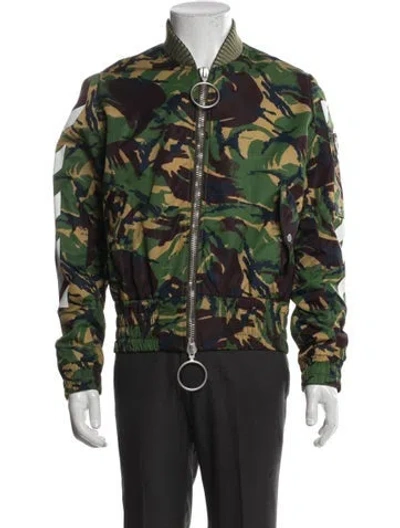 Pre-owned Off-white 2018 Camo Utility Jacket In Green