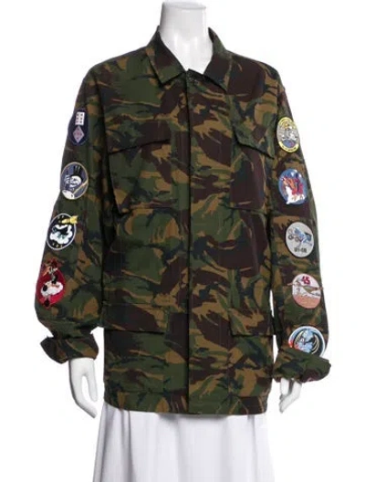 Pre-owned Off-white 2018 Camouflage Print In Green