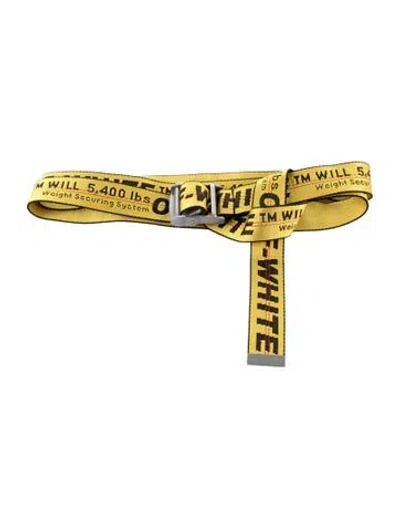 Pre-owned Off-white 2018 Canvas Belt In Yellow
