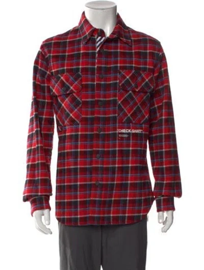 Pre-owned Off-white 2018 'check Shirt' Plaid Long Sleeve Shirt In Red
