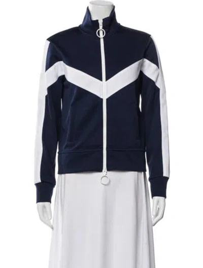 Pre-owned Off-white 2018 Colorblock Pattern Jacket In Blue
