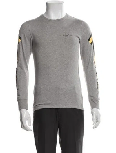 Pre-owned Off-white 2018 Crew Neck Henley In Gray