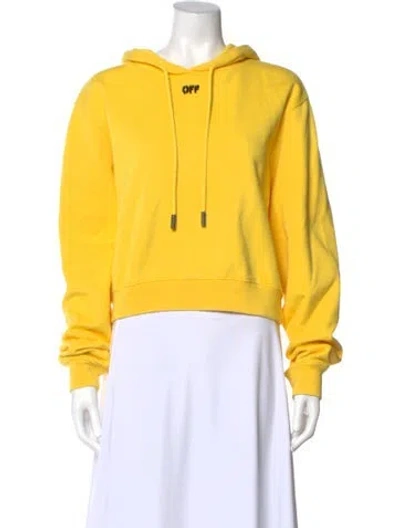 Pre-owned Off-white 2018 Crew Neck Hoodie In Yellow