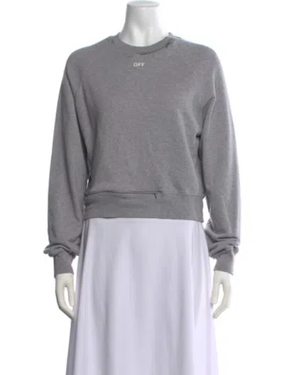 Pre-owned Off-white 2018 Crew Neck Sweatshirt In Grey