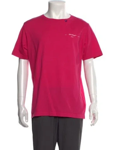 Pre-owned Off-white 2018 Crew Neck T-shirt In Pink