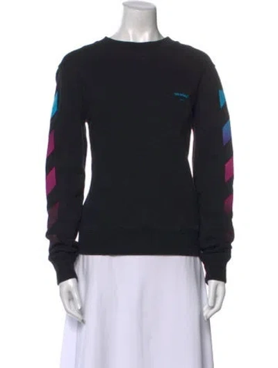 Pre-owned Off-white 2018 Diag Gradient Sweatshirt In Black