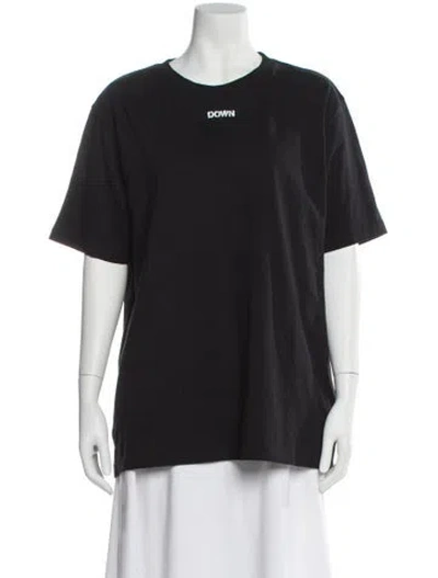 Pre-owned Off-white 2018 Down Logo T-shirt In Gray