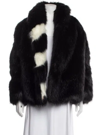 Pre-owned Off-white 2018 Faux Fur Faux Fur Jacket In Black