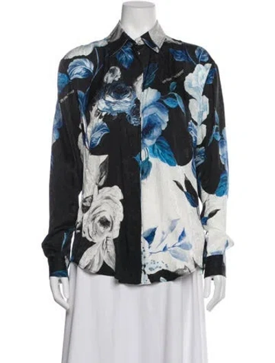 Pre-owned Off-white 2018 Floral Button-up Top In Multi