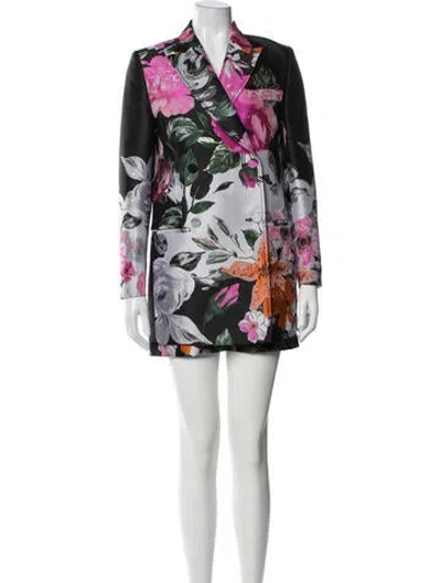 Pre-owned Off-white 2018 Floral Print Skirt Suit In Black