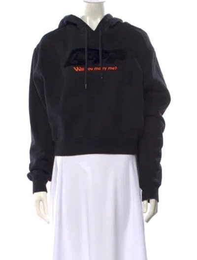 Pre-owned Off-white 2018 Graphic Print Hoodie In Black