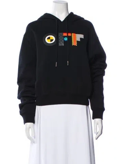 Pre-owned Off-white 2018 Graphic Print Hoodie In Black