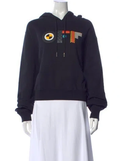 Pre-owned Off-white 2018 Graphic Print Hoodie In Black