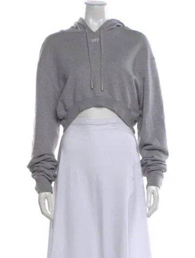 Pre-owned Off-white 2018 Graphic Print Hoodie In Gray