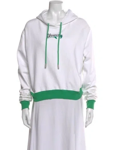 Pre-owned Off-white 2018 Graphic Print Hoodie In White