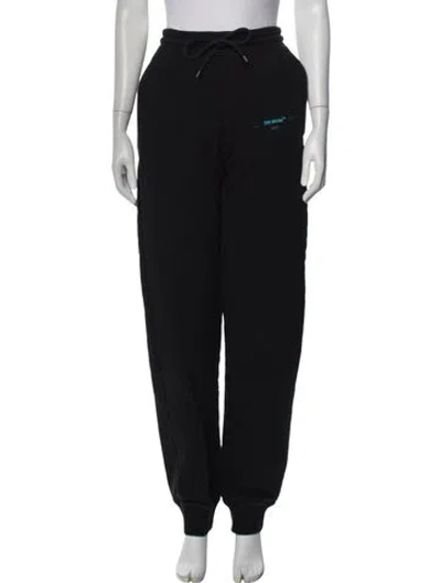 Pre-owned Off-white 2018 Graphic Print Lounge Bottoms In Black