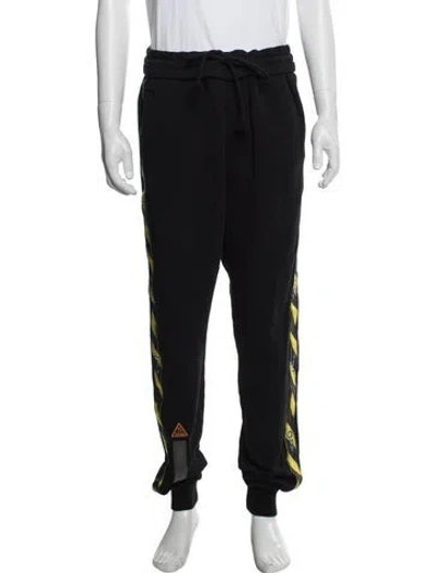 Pre-owned Off-white 2018 Graphic Print Lounge Bottoms In Black
