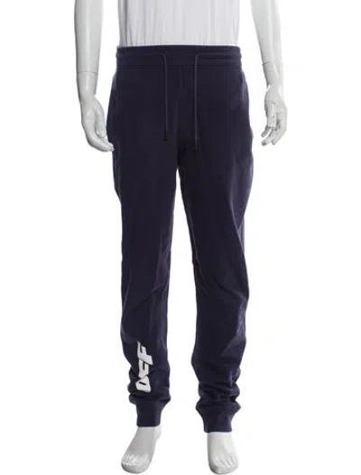 Pre-owned Off-white 2018 Graphic Print Lounge Bottoms In Blue
