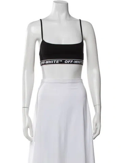 Pre-owned Off-white 2018 Graphic Print Sports Bra In Black
