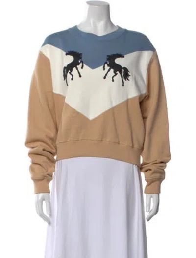 Pre-owned Off-white 2018 Graphic Print Sweatshirt In Brown