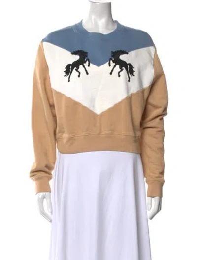 Pre-owned Off-white 2018 Graphic Print Sweatshirt In Brown