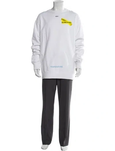 Pre-owned Off-white 2018 Graphic Print Sweatshirt In White