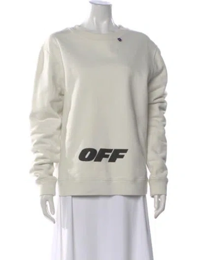 Pre-owned Off-white 2018 Graphic Print Sweatshirt In White