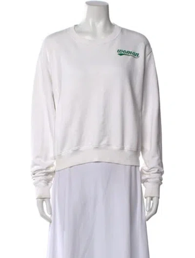 Pre-owned Off-white 2018 Graphic Print Sweatshirt In White