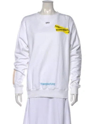Pre-owned Off-white 2018 Graphic Print Sweatshirt In White