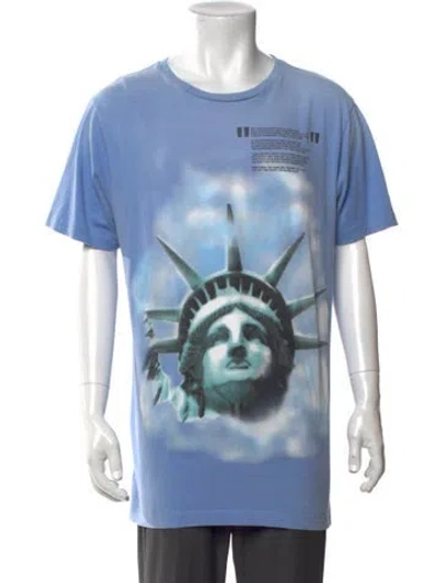 Pre-owned Off-white 2018 Graphic Print T-shirt In Blue
